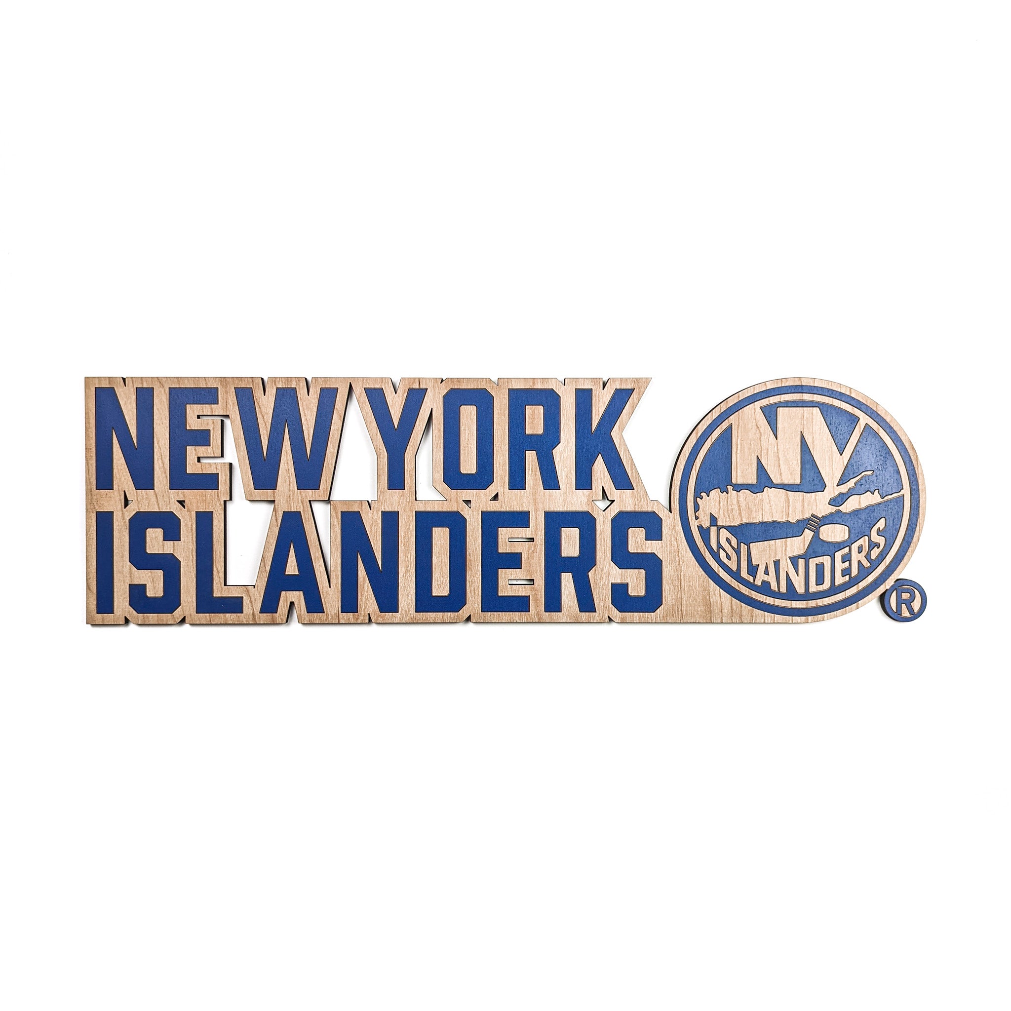 New York Islanders Team Wordmark WoodJerseys