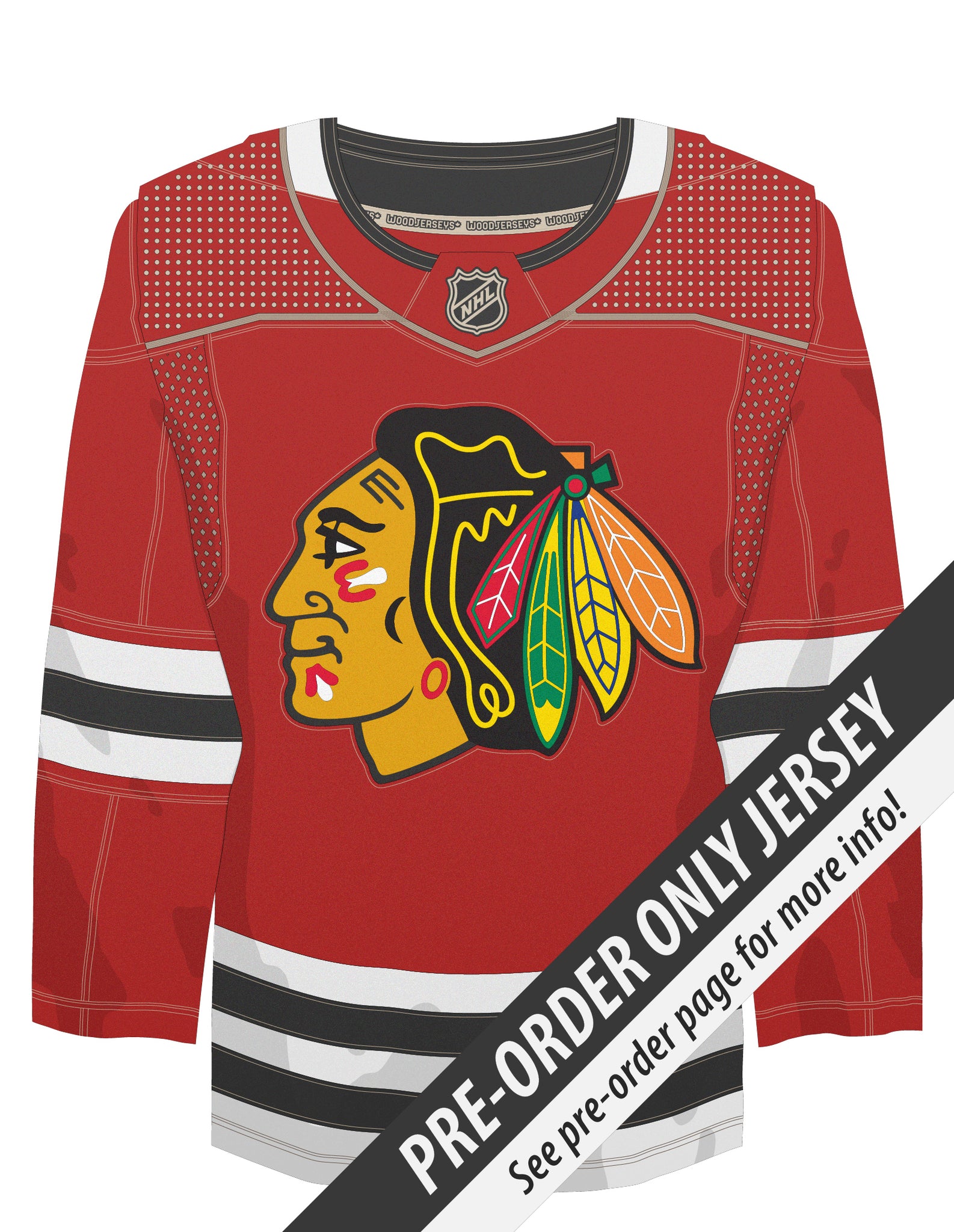 Chicago Blackhawks Away WoodJersey – WoodJerseys