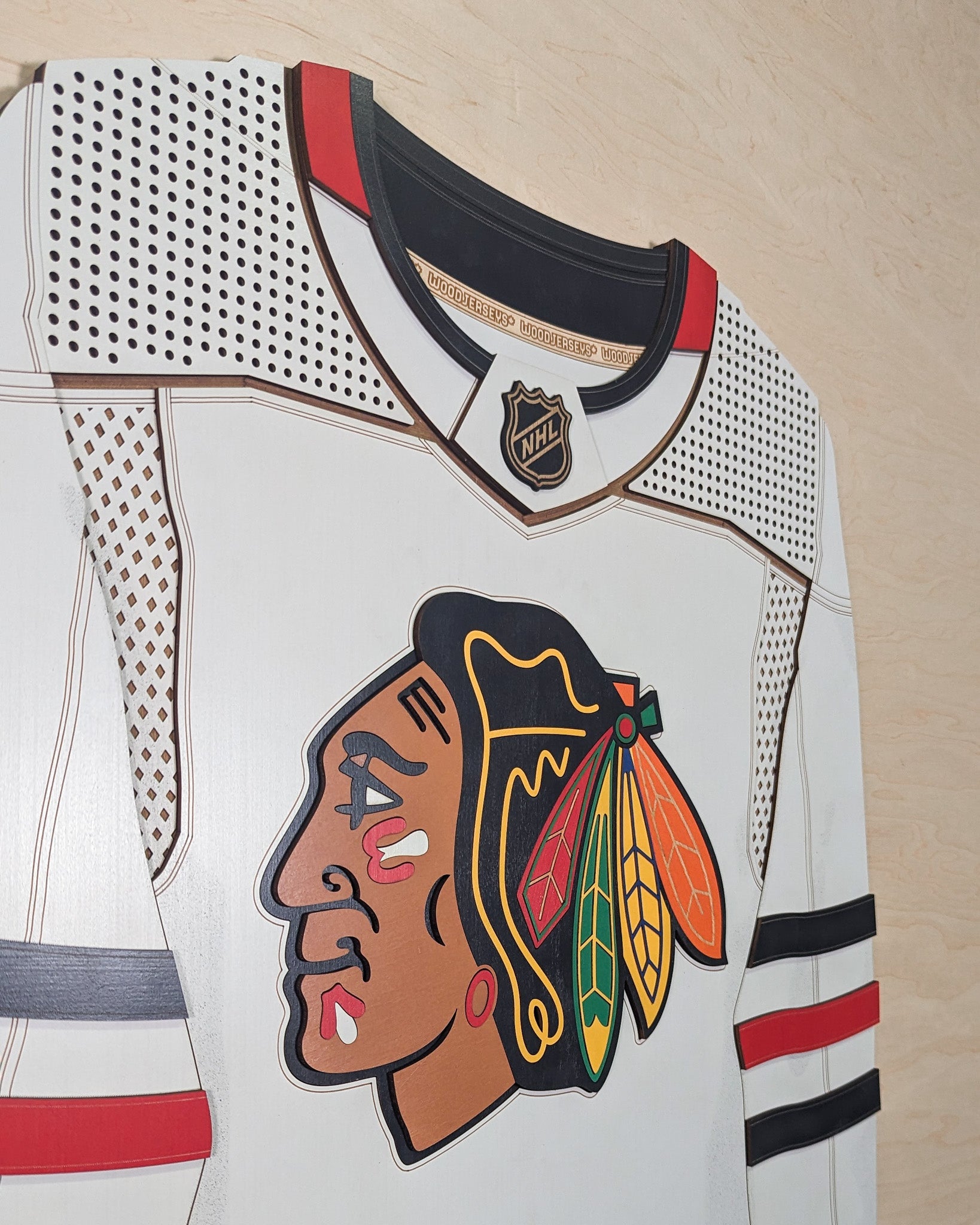 Chicago Blackhawks Away WoodJersey WoodJerseys Chicago Blackhawks Away WoodJersey WoodJerseys