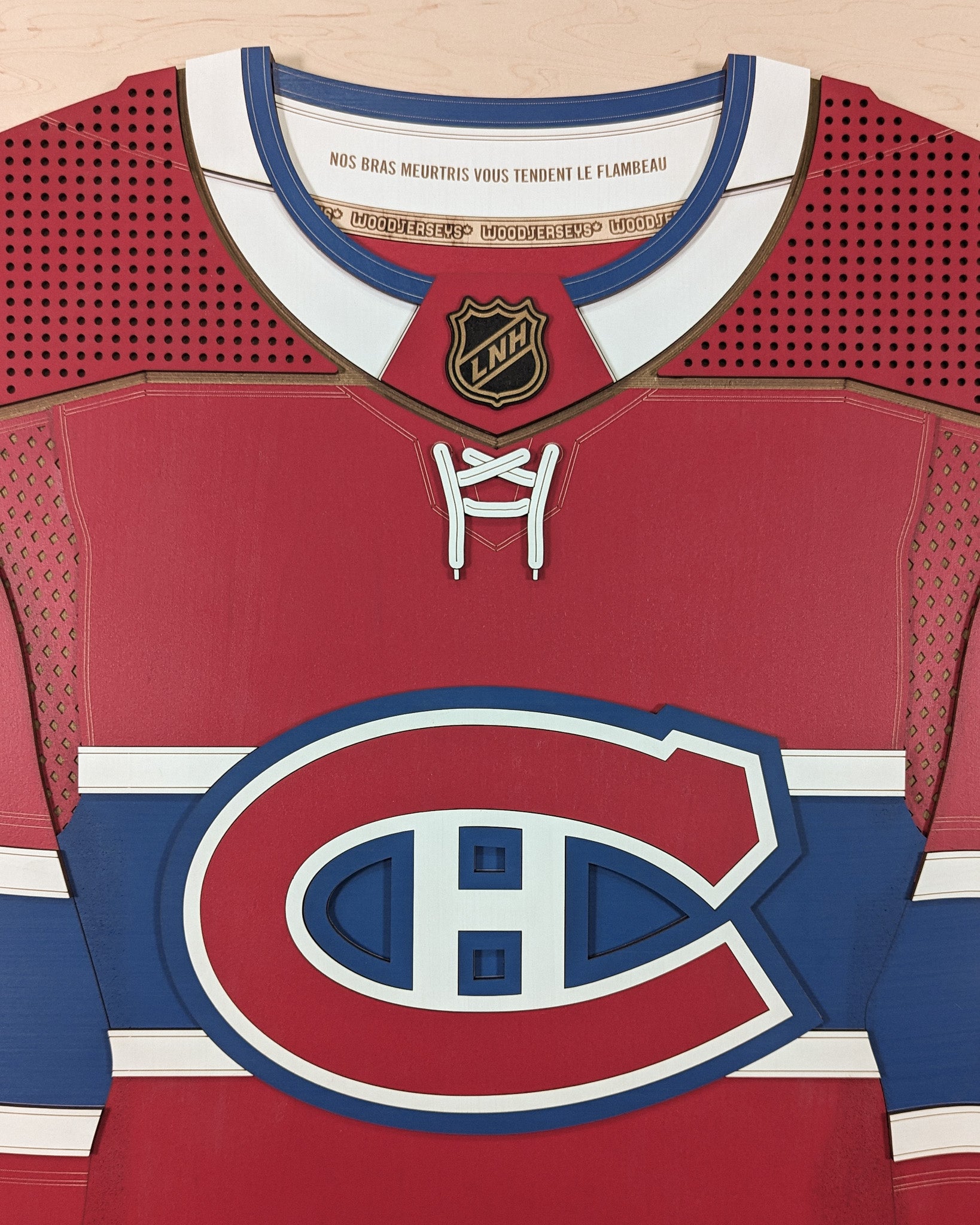 Montreal Canadiens Home WoodJersey
