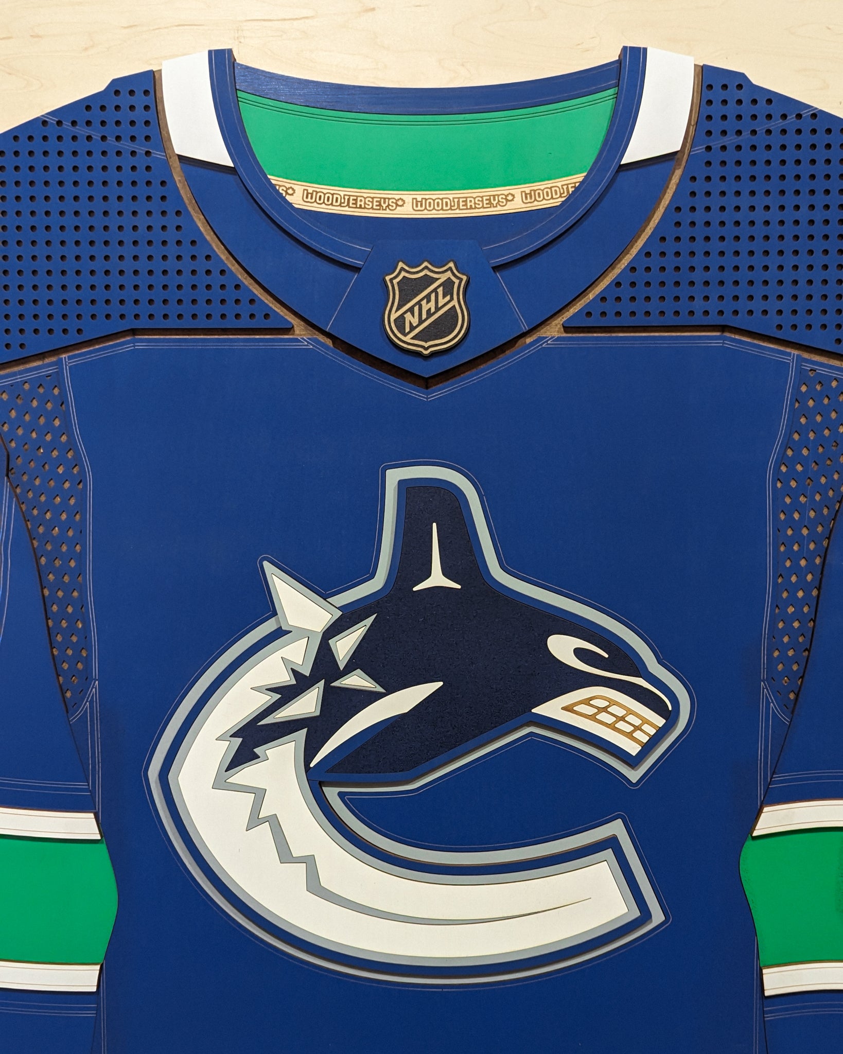 Vancouver Canucks Home WoodJersey
