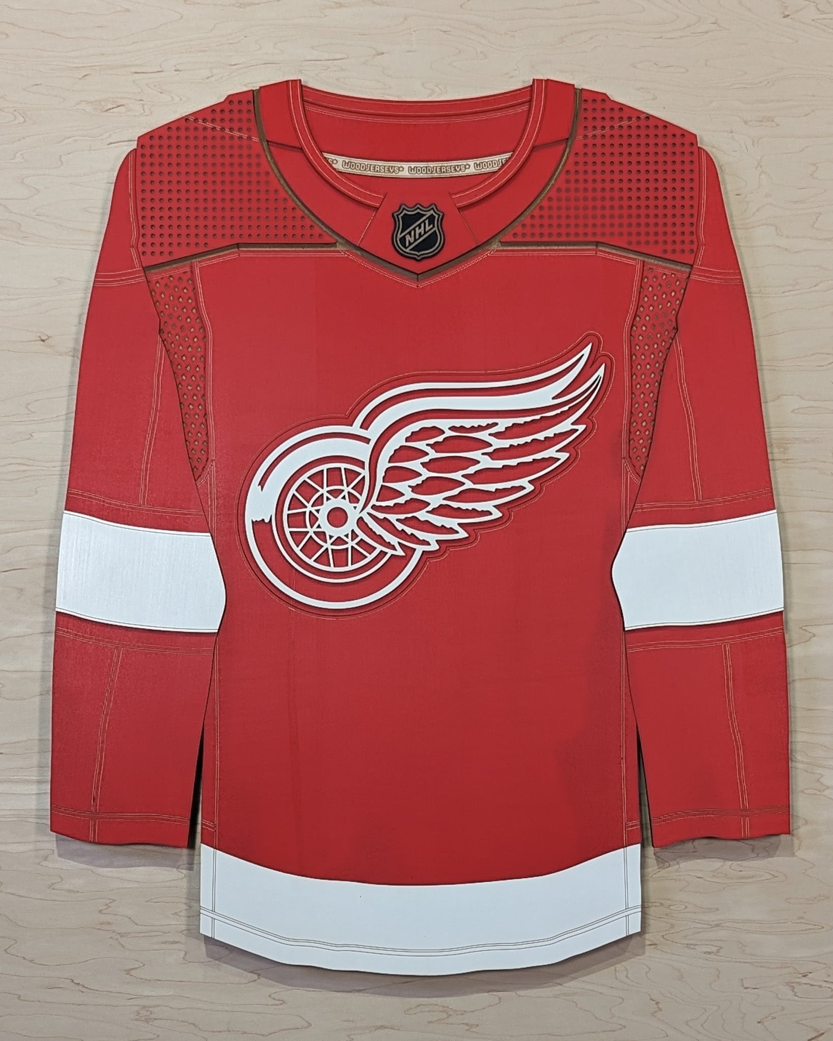 Detroit Red Wings Home WoodJersey