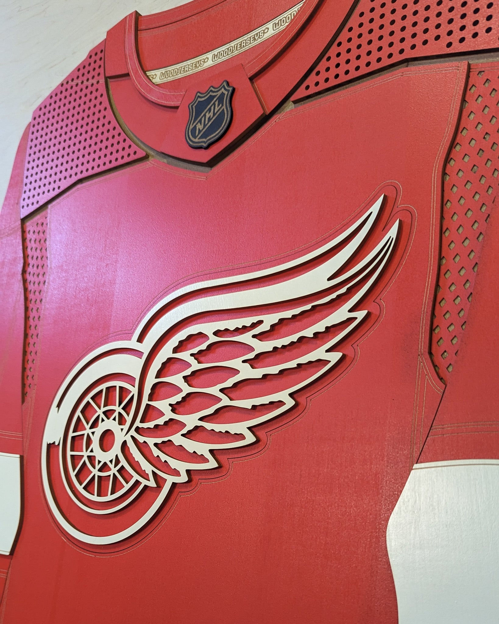 Detroit Red Wings Home WoodJersey