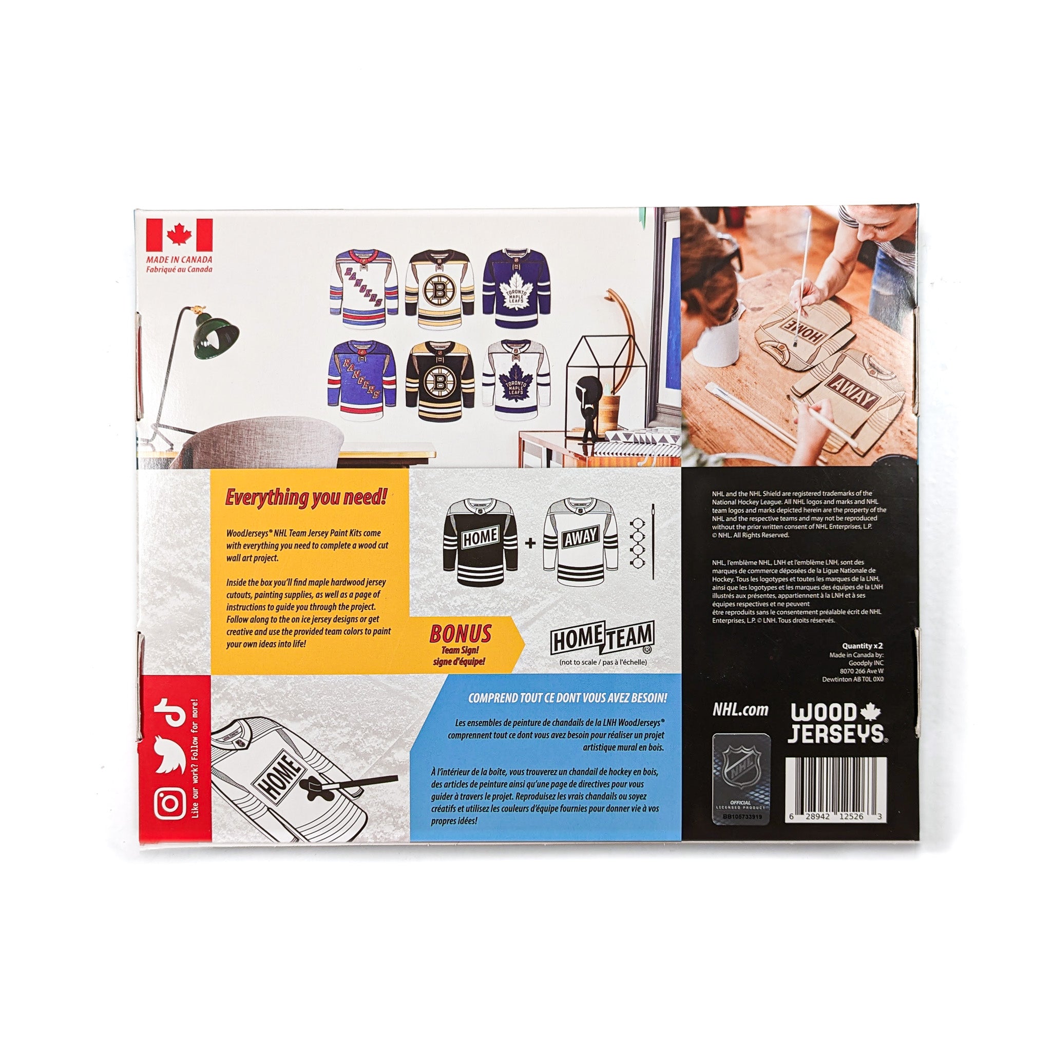 Montreal Canadiens Wooden Jersey Paint Kit