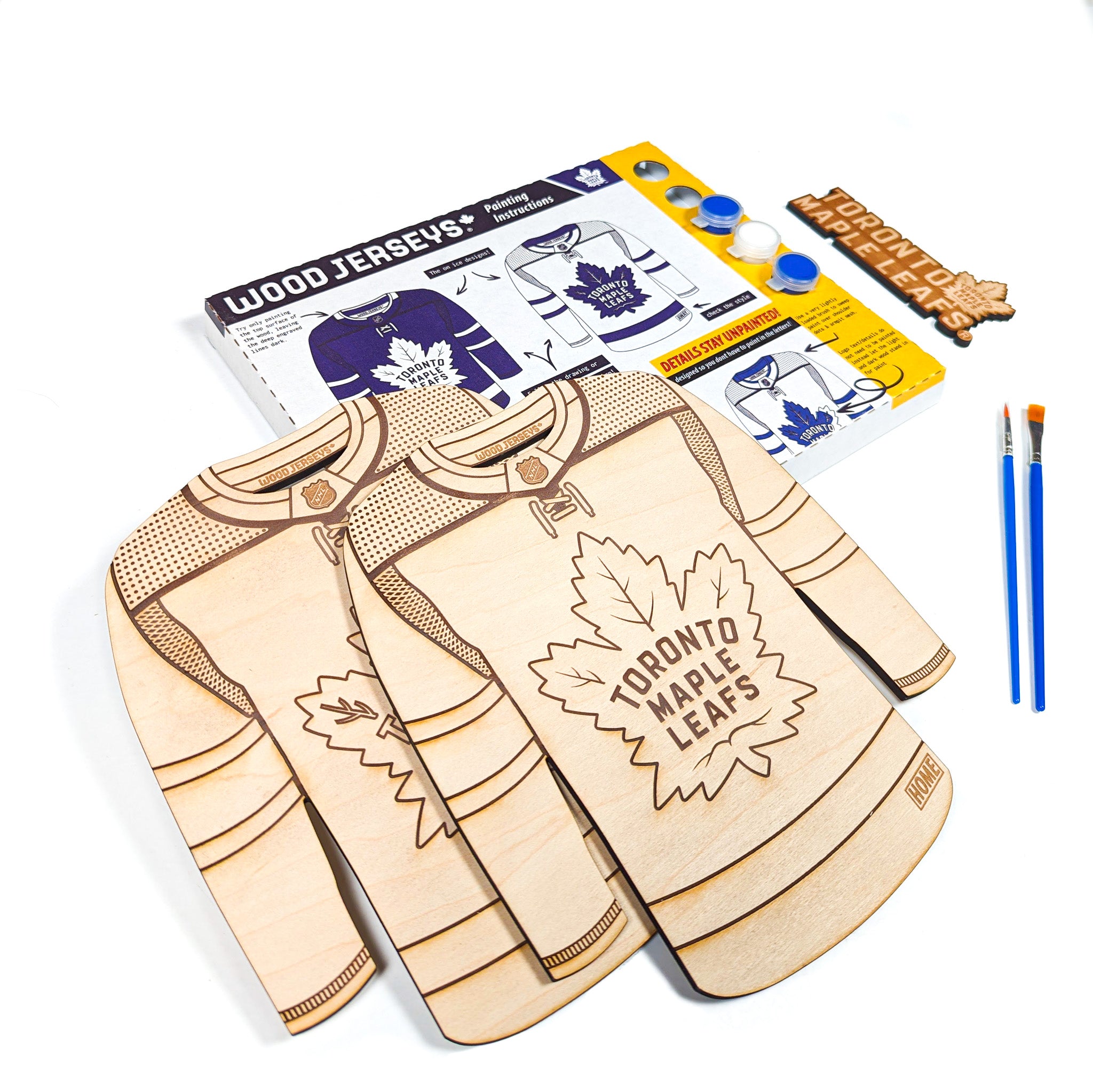 Toronto Maple Leafs Wooden Jersey Paint Kit
